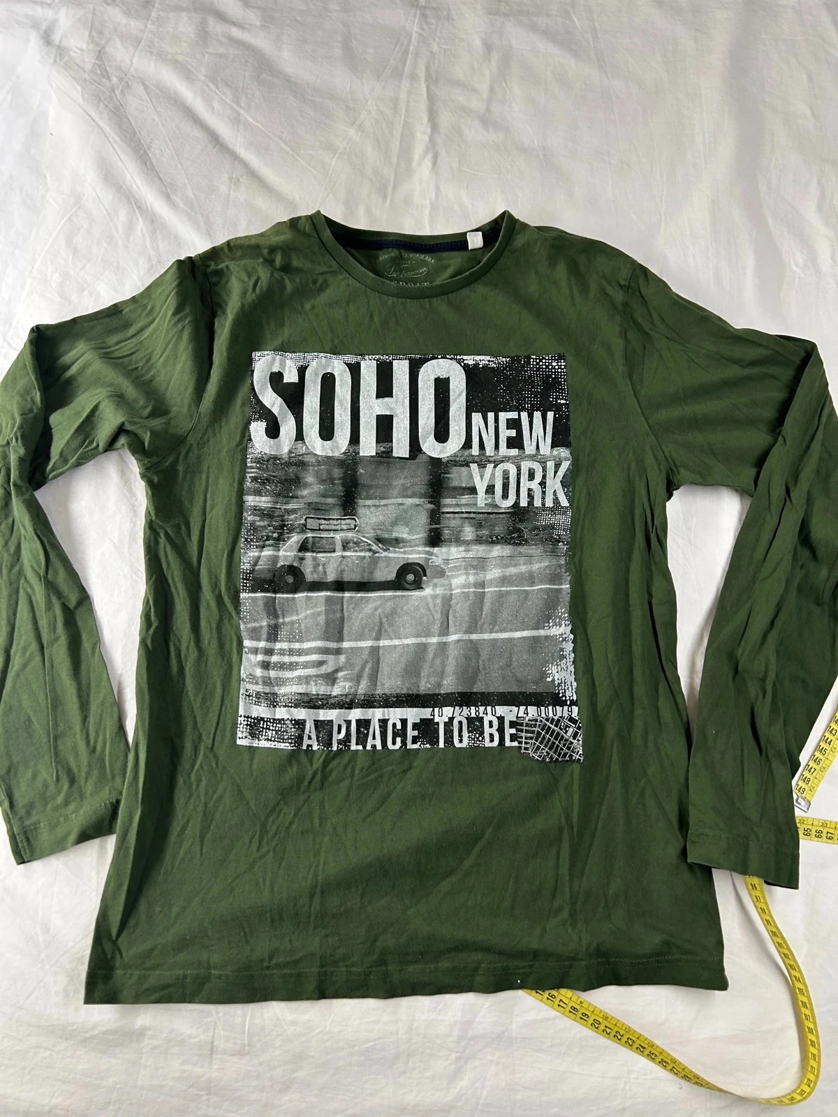 T-shirt à manches long imprimé vert esprit San Francisco taille M